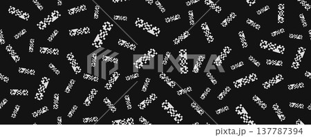 Technology black background with scattered 137787394