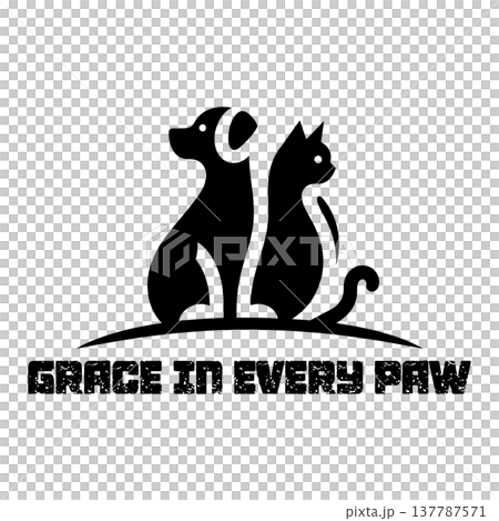 Logo illustration of a stylized pets. Transparent background Logo illustration of a stylized pets. Transparent background 137787571