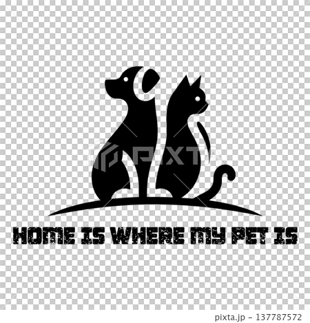 Logo illustration of a stylized pets. Transparent background Logo illustration of a stylized pets. Transparent background 137787572