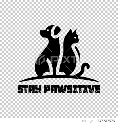 Logo illustration of a stylized pets. Transparent background 137787573