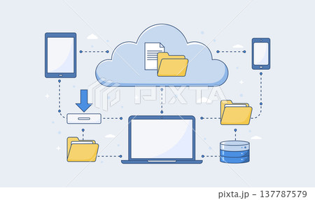 cloud-storage-data-network-devices-flat-vector 1 137787579