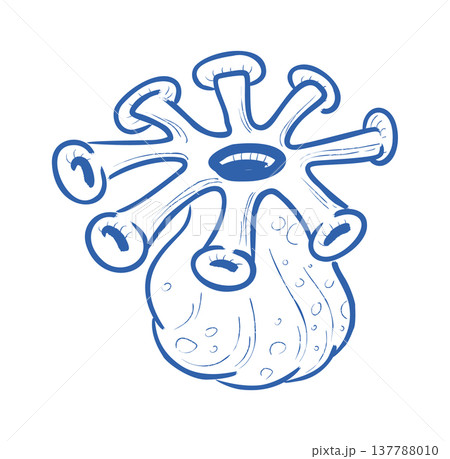 Marine Sea Life Coral Doodle Marine Sea Life Coral Doodle 137788010