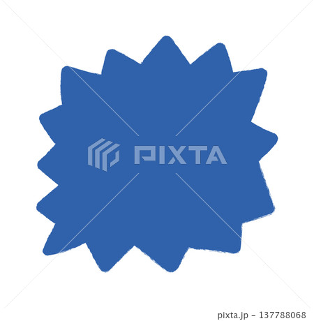 Badge Burst Shape Rough Edge Badge Burst Shape Rough Edge 137788068