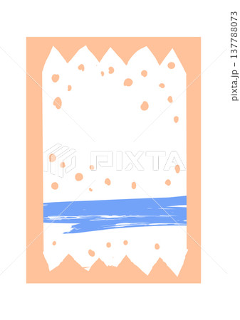 Sea Horizon Abstract Brushstroke Poster 137788073