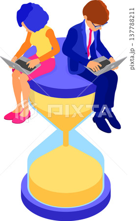 time management with hourglass time management with hourglass 137788211