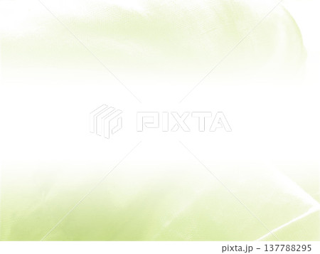 背景素材 透明感のある淡い黄緑色のコットン 中央から上下に濃くなるグラデーション 横 他色有り 137788295