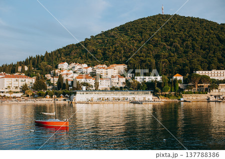 Amazing view of Dubrovnik city, Croatia. Beautiful sunny day. 137788386