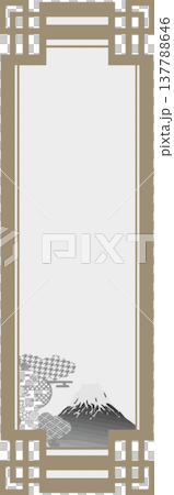 Japanese pattern square frame material Japanese pattern square frame material 137788646