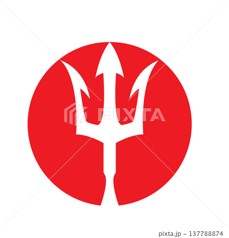 Ornamental Sea Spear Emblem Design 137788874