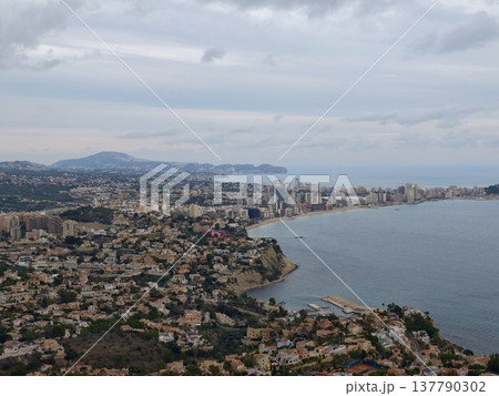 Storm Over Coast, Gloomy Clouds Dominate Seaside Skyline, Foreboding Weather Casts Shadow On Coastal City 137790302