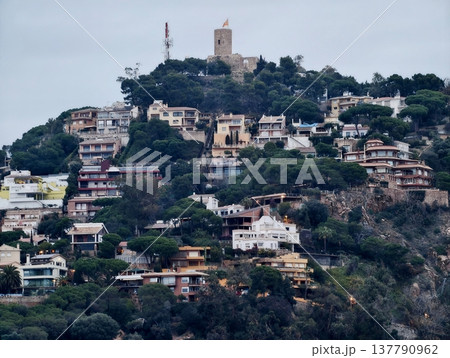Fortified Structure Dominates Scenic Hillside Landscape With Archaeological Activity Ongoing 137790962