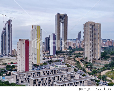 Cityscape With Construction Activity, Modern City Under Construction With Cranes And Buildings Cityscape With Construction Activity, Modern City Under Construction With Cranes And Buildings 137791055