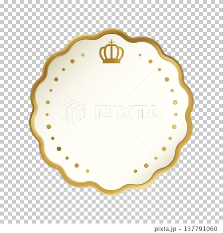 Gold Crown Label (Premium Quality Badge Frame) Gold Crown Label (Premium Quality Badge Frame) 137791060