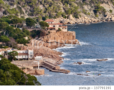 Quiet Bay With Rustic Dock And Rocks, Peaceful Cove Featuring Small Dock And Scattered Stones Scene Quiet Bay With Rustic Dock And Rocks, Peaceful Cove Featuring Small Dock And Scattered Stones Scene 137791191