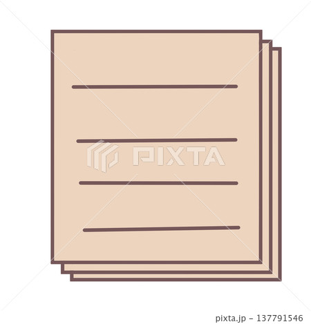 シンプルな書類 137791546