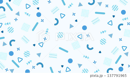 ポップかわいいメンフィスパターン 137791965