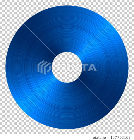 藍色金屬質感圓盤材料 137793162
