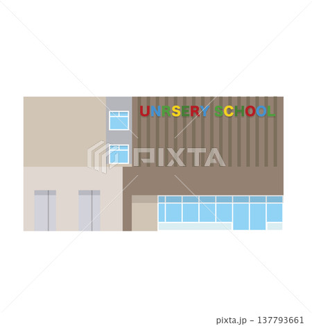 幼稚園の建物イラスト 137793661