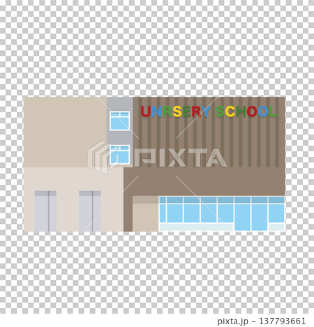 幼稚園の建物イラスト 137793661