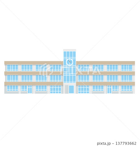 中学、高校の建物イラスト 137793662