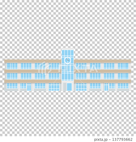 中学、高校の建物イラスト 137793662