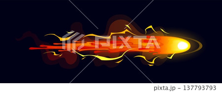 Game blaster gun energy fiery plasma flash blast effect. Magic projectile attack ray, fantasy weapon energy isolated vector blast. Sci Fi game gun shot flash effect with melted magma glowing fireball Game blaster gun energy fiery plasma flash blast effect. Magic projectile attack ray, fantasy weapon energy isolated vector blast. Sci Fi game gun shot flash effect with melted magma glowing fireball 137793793