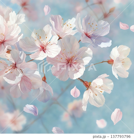 pink cherry blossom sakura in spring season 137793796