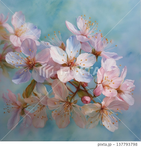 pink cherry blossom sakura in spring season 137793798