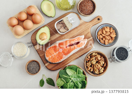 Food rich in omega 3 fatty acid Food rich in omega 3 fatty acid 137793815