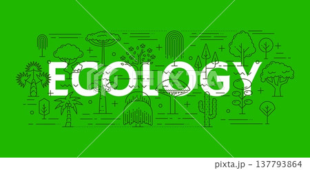 Environment tropical forest garden and park tree and plant line icons. Nature protection vector icon, environment saving symbol. Ecology pictogram with tropical jungle and forest trees and plants Environment tropical forest garden and park tree and plant line icons. Nature protection vector icon, environment saving symbol. Ecology pictogram with tropical jungle and forest trees and plants 137793864