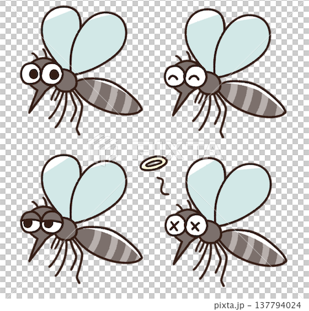 Mosquito illustration set Mosquito illustration set 137794024