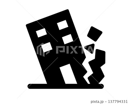 地震アイコン2 シンプル 黒 地震アイコン2 シンプル 黒 137794331