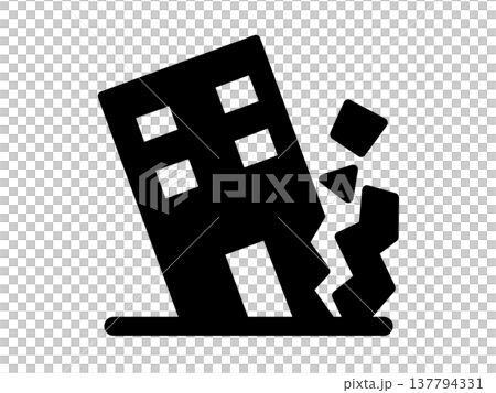 Earthquake icon 2 - Simple - Black 137794331