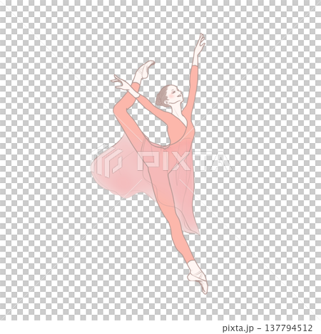 Dancers in pink costumes 137794512