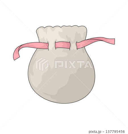 Illustration of Drawstring Bag 137795456