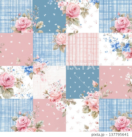 round frame with flowers 137795641