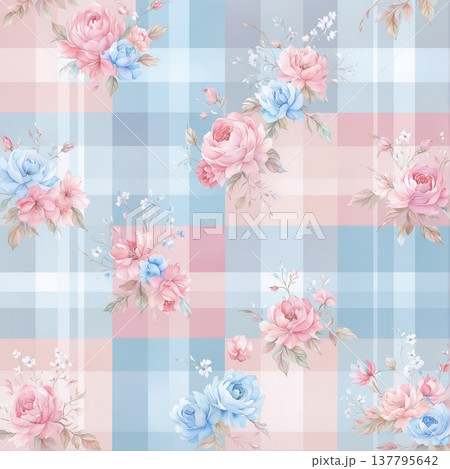 round frame with flowers 137795642