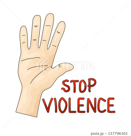 Illustration of Stop Violence 137796302