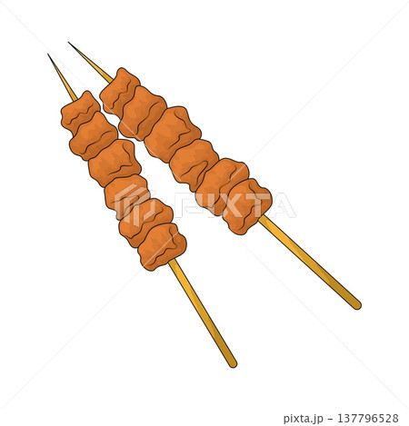 Illustration of Chicken Skewers Illustration of Chicken Skewers 137796528