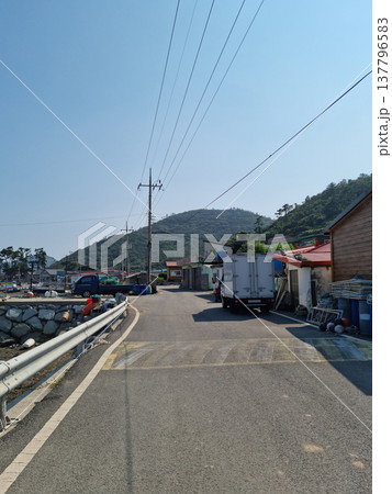 It is a rural village with a road. It is a rural village with a road. 137796583