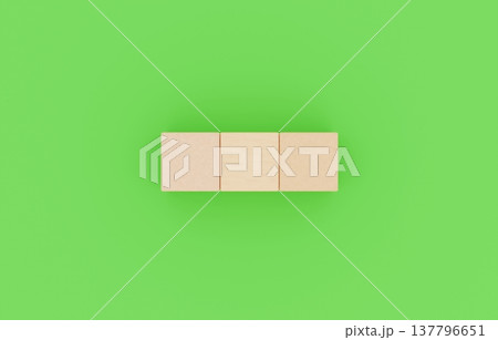 背景素材_積み木_3つ_緑 137796651