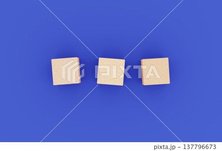 背景素材_積み木_3つ_青 背景素材_積み木_3つ_青 137796673