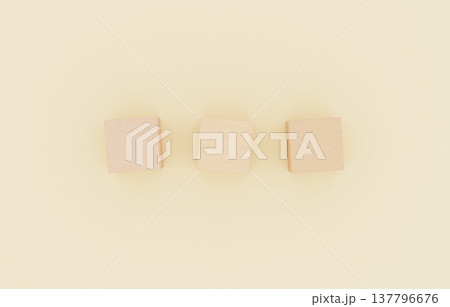 背景素材_積み木_3つ_ベージュ 背景素材_積み木_3つ_ベージュ 137796676