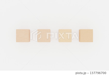背景素材_積み木_4つ_白背景 137796700