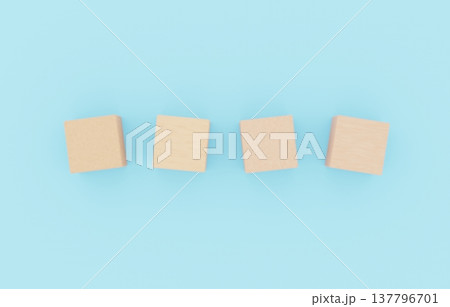 背景素材_積み木_4つ_水色 137796701