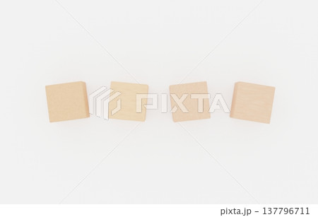 背景素材_積み木_4つ_白背景 137796711