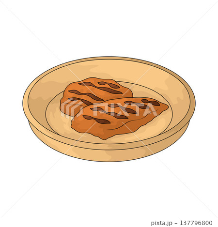 Illustration of grilled chicken 137796800