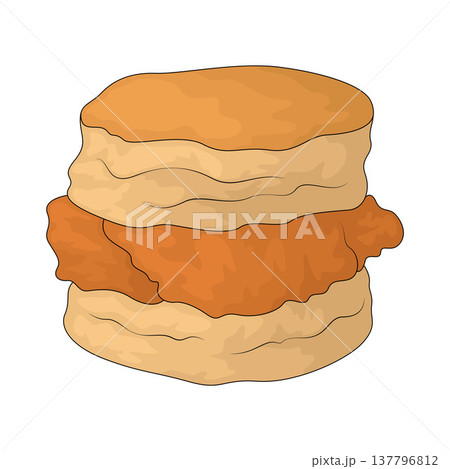 Illustration of Chicken and Biscuits 137796812