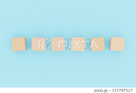 背景素材_積み木_6つ_水色 137797527