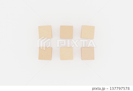 背景素材_積み木_6つ_白背景 137797578
